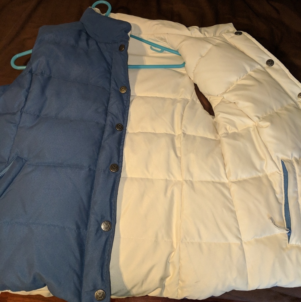 Light blue puffy vest